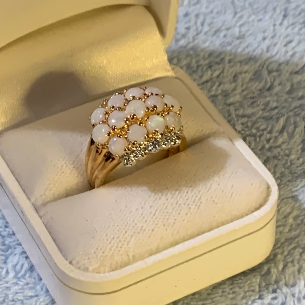China 925 White  Gold Tone Ring 8’